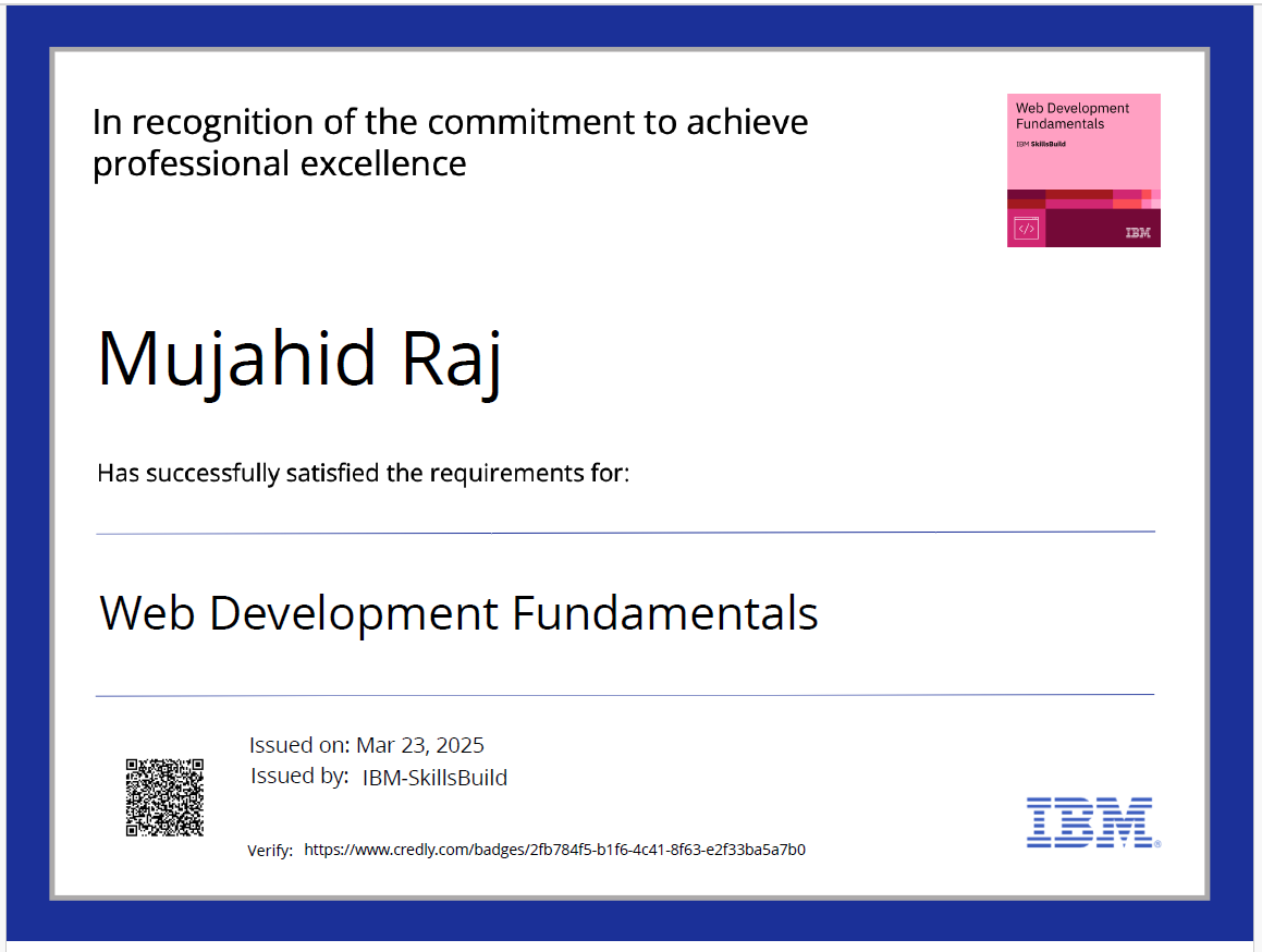Web Development Certificate